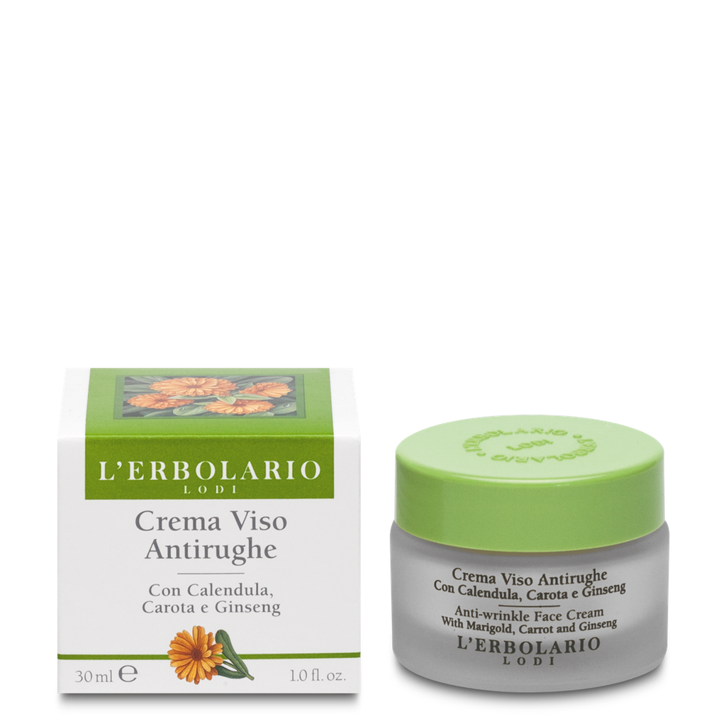 Crema Viso Antirughe con Calendula, Carota e Ginseng 30ml
